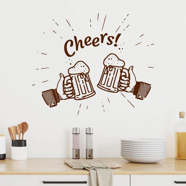 Živá Zeď Samolepka Cheers Barva: černá