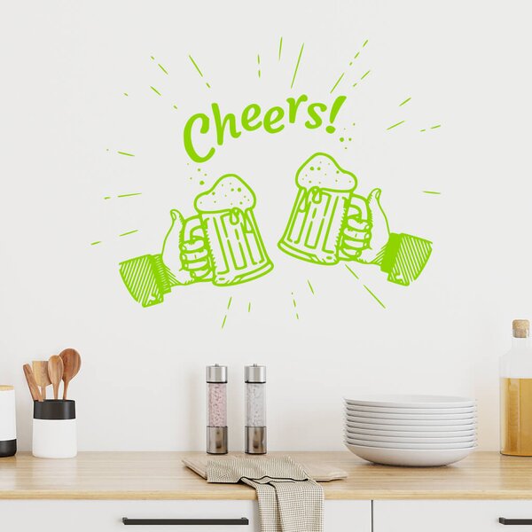Živá Zeď Samolepka Cheers Barva: černá