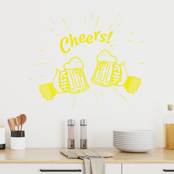 Živá Zeď Samolepka Cheers Barva: černá