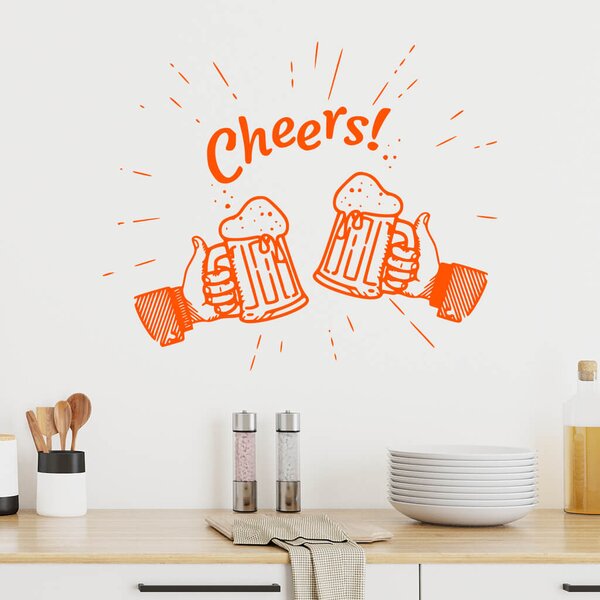 Živá Zeď Samolepka Cheers Barva: černá