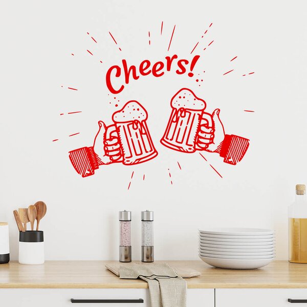 Živá Zeď Samolepka Cheers Barva: černá