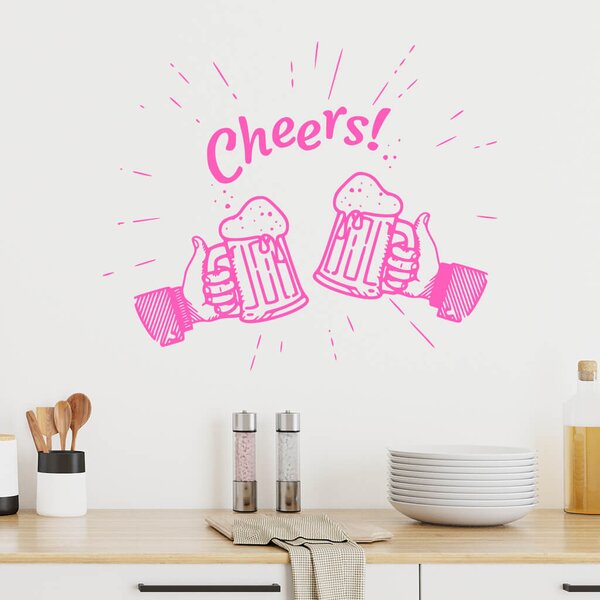 Živá Zeď Samolepka Cheers Barva: černá