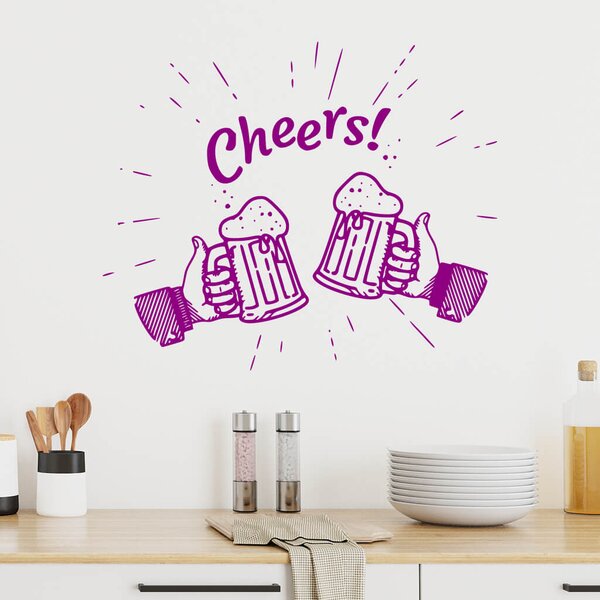 Živá Zeď Samolepka Cheers Barva: černá