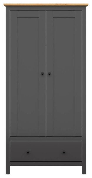 ŠATNÍ SKŘÍŇ, barvy grafitu, dub artisan, 101/203/57 cm - Šatní skříně, Online Only