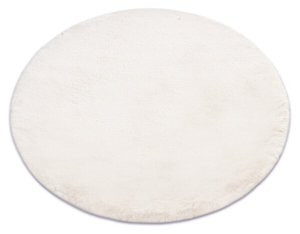 Koberce Łuszczów Kulatý pratelný koberec TEDDY Shaggy, plyšový, velmi tlustý, protiskluzový, béžový kruh 100 cm