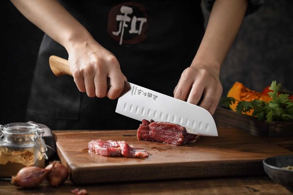 XinZuo Santoku nůž HezHen B30S 7"