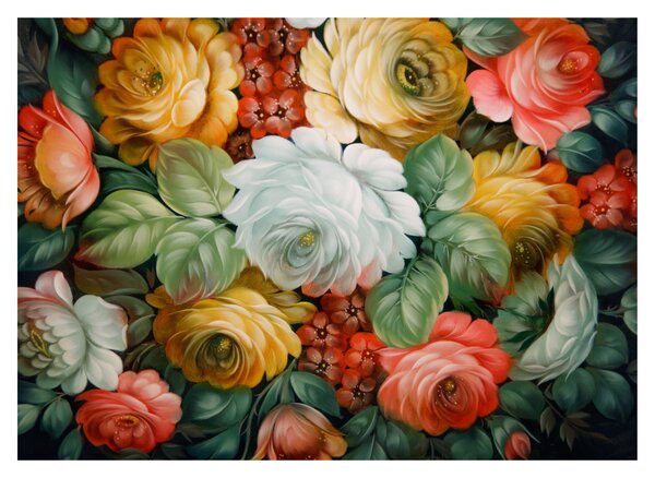 Obraz malované kytice květin (70x50 cm)