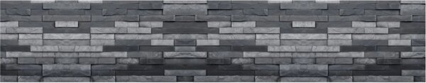 Kuchyňský panel ABS plast Brick grey black 3000x600mm 1,5mm
