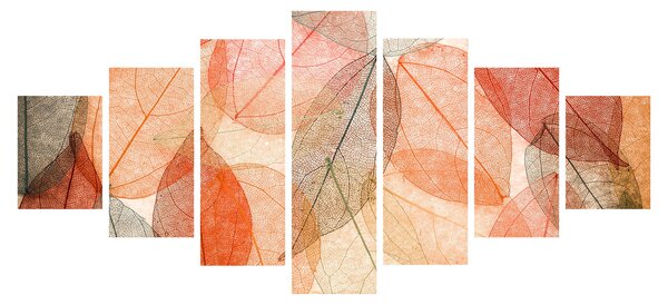 Obraz malovaného podzimního listí (210x100 cm)