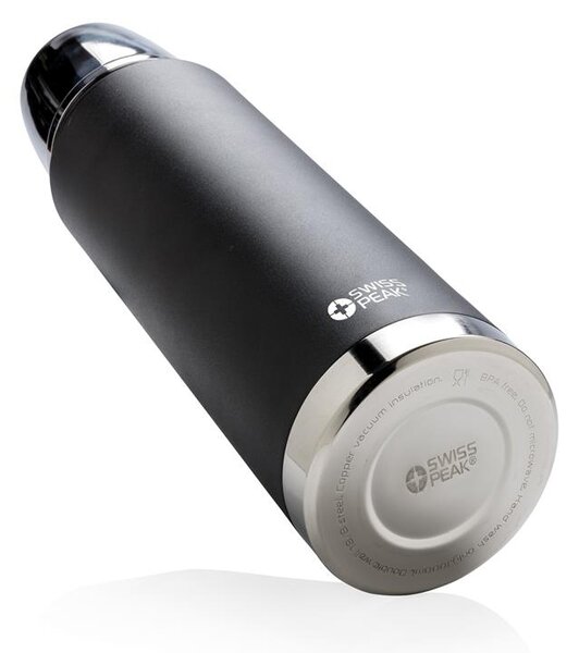 Termoska z nerezové oceli, 1l, Swiss Peak, černá