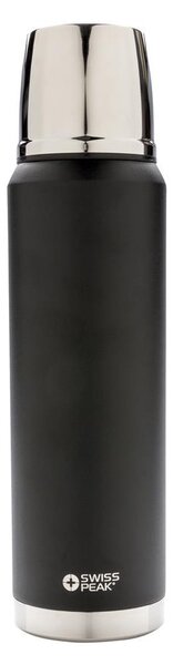 Termoska z nerezové oceli, 1l, Swiss Peak, černá