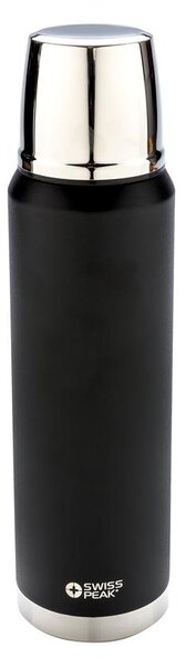Termoska z nerezové oceli, 1l, Swiss Peak, černá