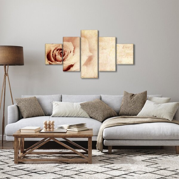 Obraz - Květ růže pro zamilované (125x70 cm)