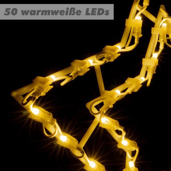 Vánoční LED dekorace do okna 40 cm, hvězda, teple bílá