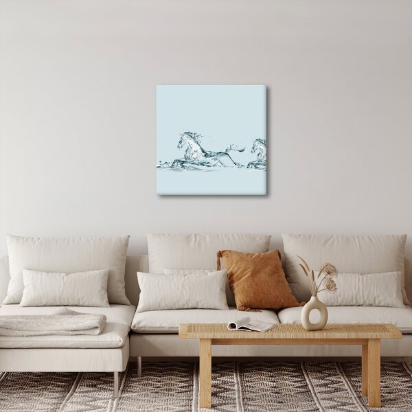 Obraz - Koně z kapek vody (30x30 cm)