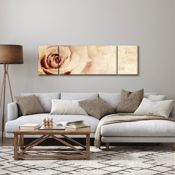 Obraz - Květ růže pro zamilované (170x50 cm)