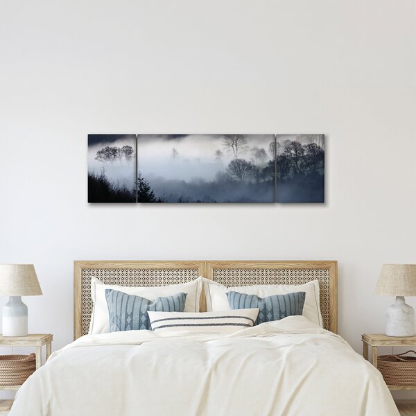 Obraz mlhy nad lesem (170x50 cm)