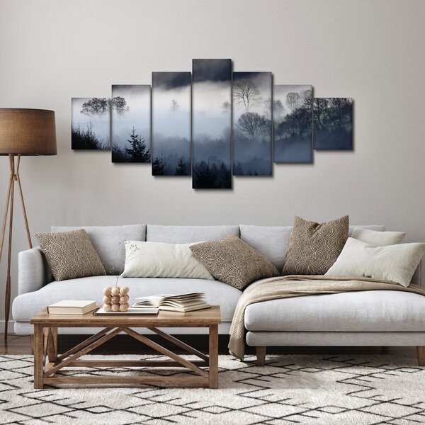 Obraz mlhy nad lesem (210x100 cm)