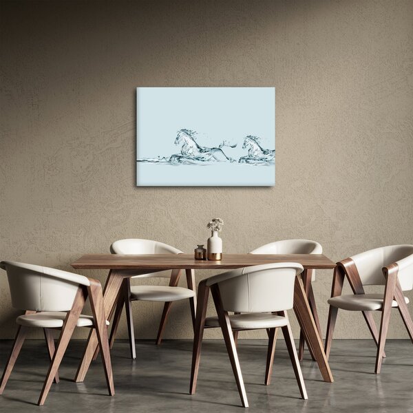 Obraz - Koně z kapek vody (70x50 cm)