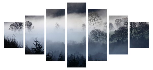 Obraz mlhy nad lesem (210x100 cm)