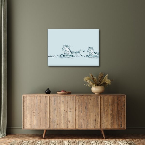 Obraz - Koně z kapek vody (70x50 cm)