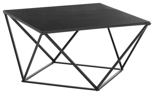 KONFERENČNÍ STOLEK, černá, kov, sklo, 80/80/45 cm Boxxx - Konferenční stolky, Online Only