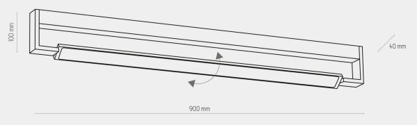 LED Koupelnové nástěnné svítidlo DEKSTER LED/36W/230V IP44 černá