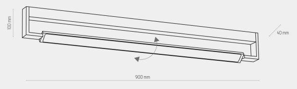 LED Koupelnové nástěnné svítidlo DEKSTER LED/36W/230V IP44 bílá