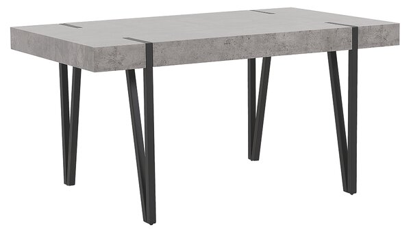 Jídelní stůl ADENA Šedý betonový efekt 150 cm 90 cm