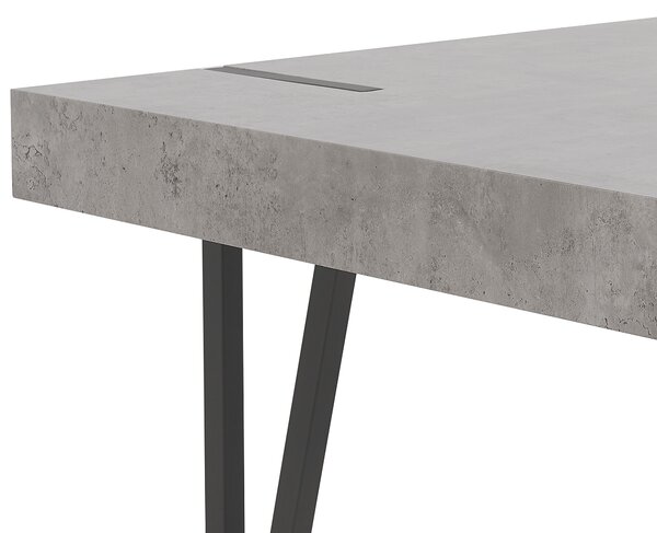Jídelní stůl ADENA Šedý betonový efekt 150 cm 90 cm