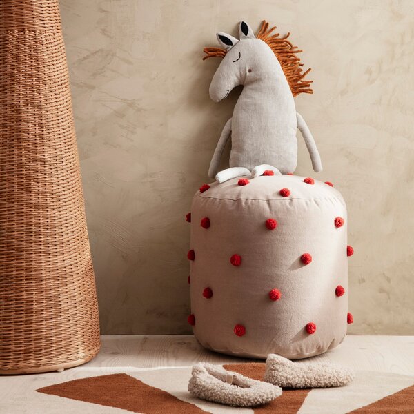 FERM LIVING Polštář Safari Horse, Natural