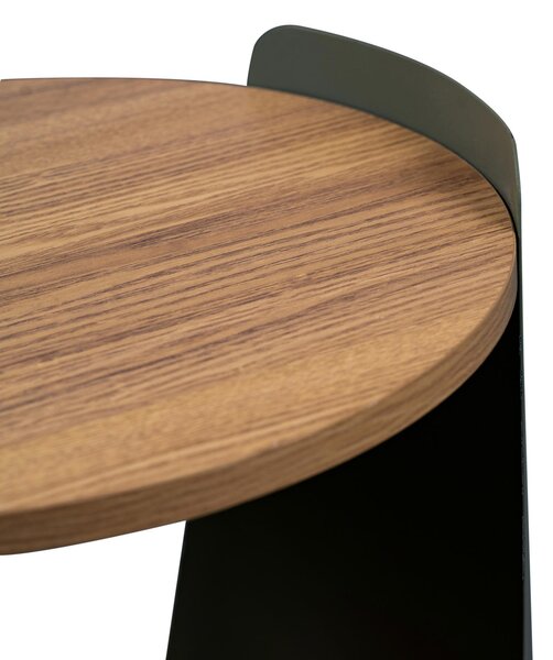 KONFERENČNÍ STOLEK, zelená, barvy dubu, kov, kompozitní dřevo, 40/40/48 cm Xora - Konferenční stolky, Online Only