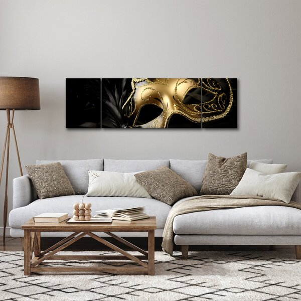 Obraz - Zlatá škraboška (170x50 cm)