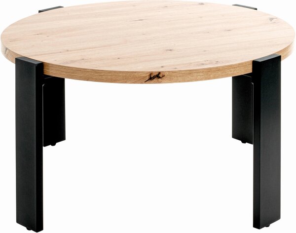 KONFERENČNÍ STOLEK, barvy dubu, kov, kompozitní dřevo, 75/75/42 cm - Konferenční stolky, Online Only