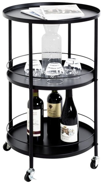 SERVÍROVACÍ VOZÍK, černá, 45/75 cm Lomoco - Barové vozíky, Online Only