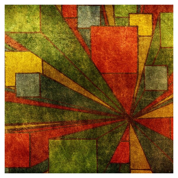 Obraz geometrické abstrakce (30x30 cm)