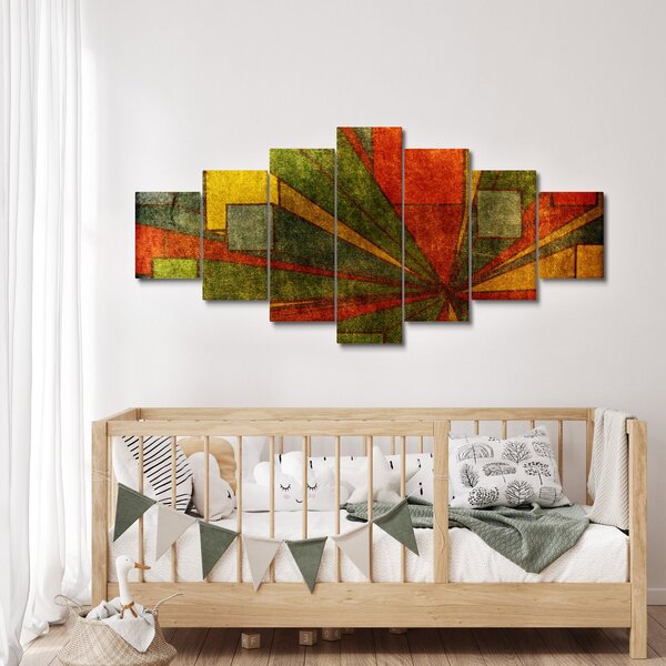 Obraz geometrické abstrakce (210x100 cm)