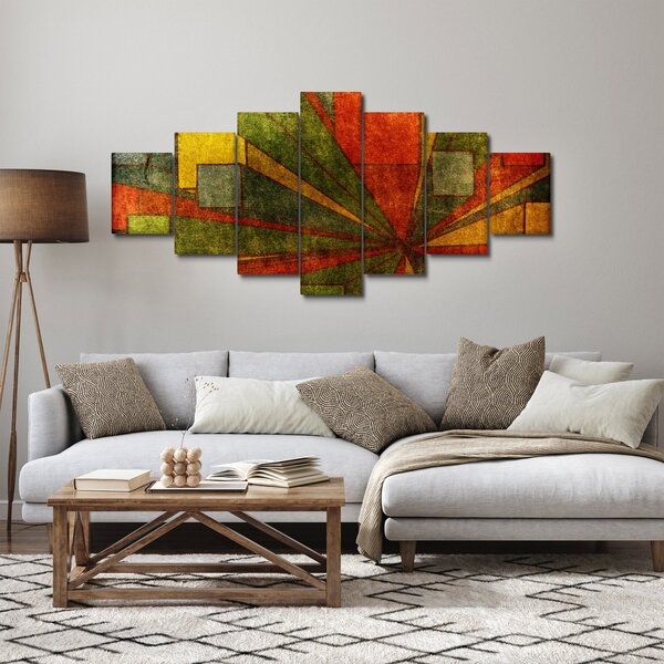 Obraz geometrické abstrakce (210x100 cm)
