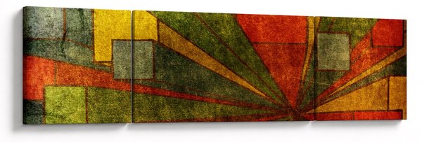 Obraz geometrické abstrakce (170x50 cm)