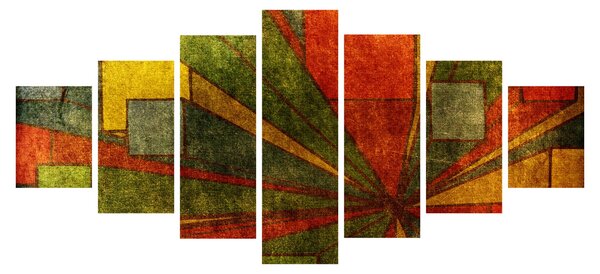 Obraz geometrické abstrakce (210x100 cm)