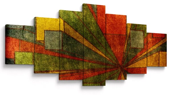 Obraz geometrické abstrakce (210x100 cm)
