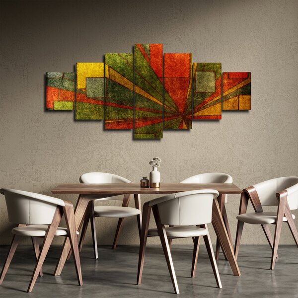 Obraz geometrické abstrakce (210x100 cm)