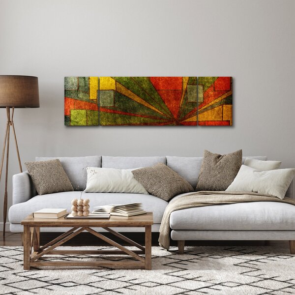 Obraz geometrické abstrakce (170x50 cm)