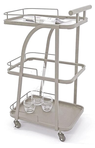 SERVÍROVACÍ VOZÍK, světle šedá, 35/45/79 cm - Barové vozíky, Online Only