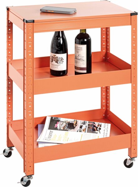 SERVÍROVACÍ VOZÍK, oranžová, 50/32/75 cm - Barové vozíky, Online Only