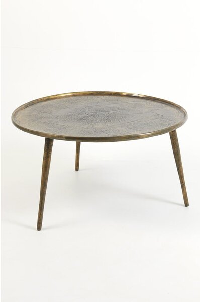 Kovový kulatý konferenční stolek v bronzové barvě ø 67,5 cm Babina – Light & Living