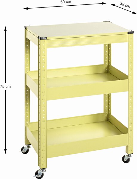 SERVÍROVACÍ VOZÍK, světle zelená, 50/32/75 cm - Barové vozíky, Online Only
