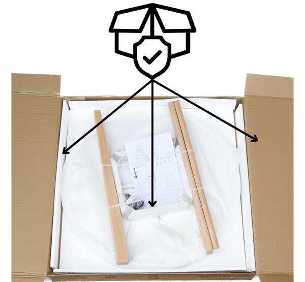 Kulatý jídelní stůl Eden Ø80 cm - Černý
