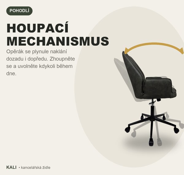 IDEPAR Kanclářská židle KALI - ČERNO HNĚDÁ
