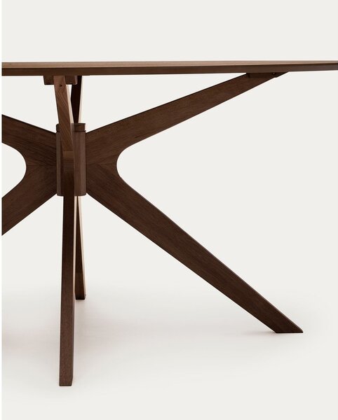 Jídelní stůl s deskou v dekoru ořechového dřeva 110x180 cm Naanim – Kave Home